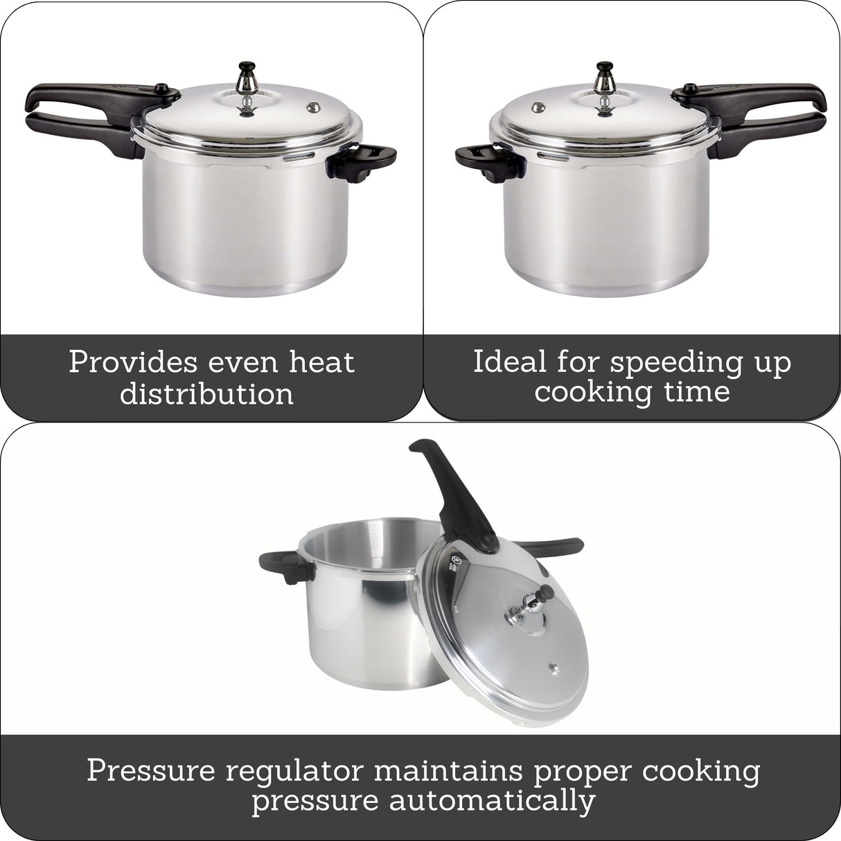 Mirro 92180A Polished Aluminum 10-PSI Pressure Cooker Cookware, 8-Quart, Silver - Mirro
