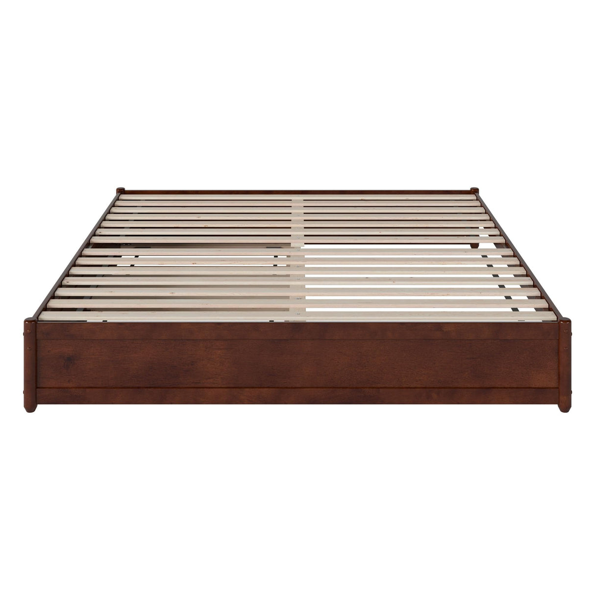 AFI, Barcelona King Panel Platform Bed with Twin XL Trundle, Walnut AFI