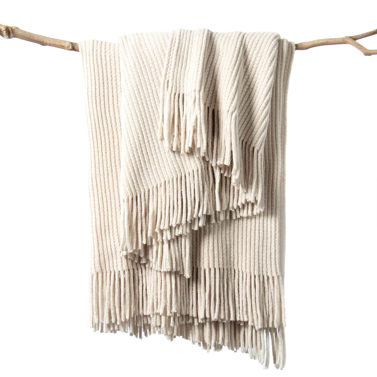 lifein Throw Blanket for Couch, Soft Boho Decor Bed Throw,Cozy White Chenille Knitted Small Farmhouse Lightweight Throw(White/Cream,50 * 60") lifein