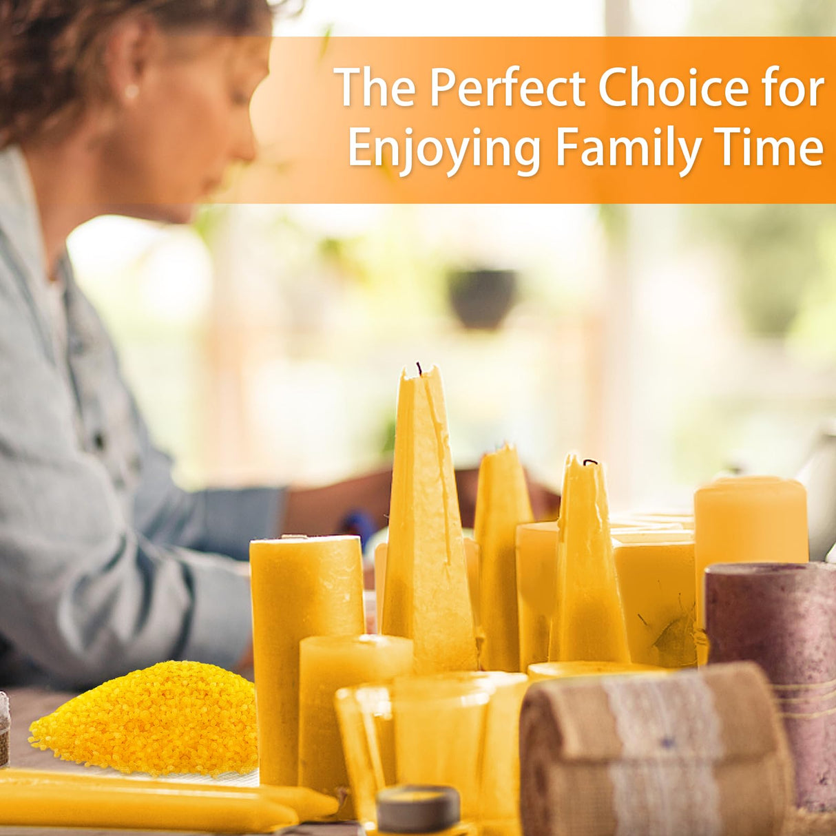 5LB Yellow Beeswax Pellets Food Grade Beeswax Triple Filtered Beeswax for Candle Making Beeswax Pastilles for DIY Creams Lotions Lip Balm Soap WuNa