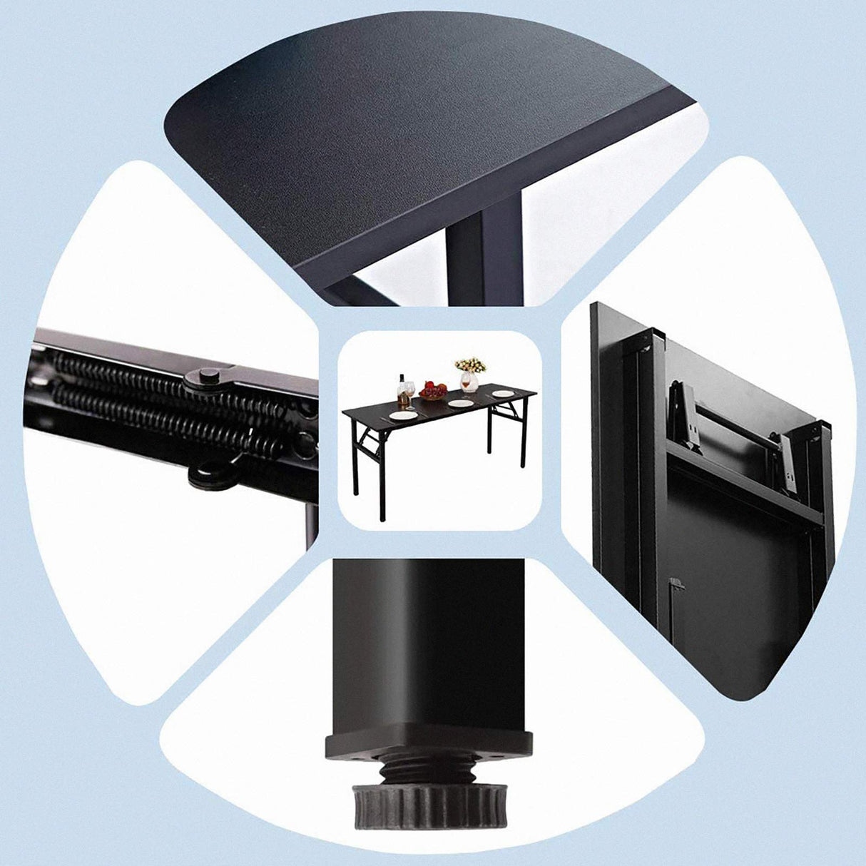 Need Home Office Desk - 60 Inches Large Computer Desk Sturdy Black Table Foldable Desk Gaming Computer Table No Assembly Required AC5CB 60 inch Need