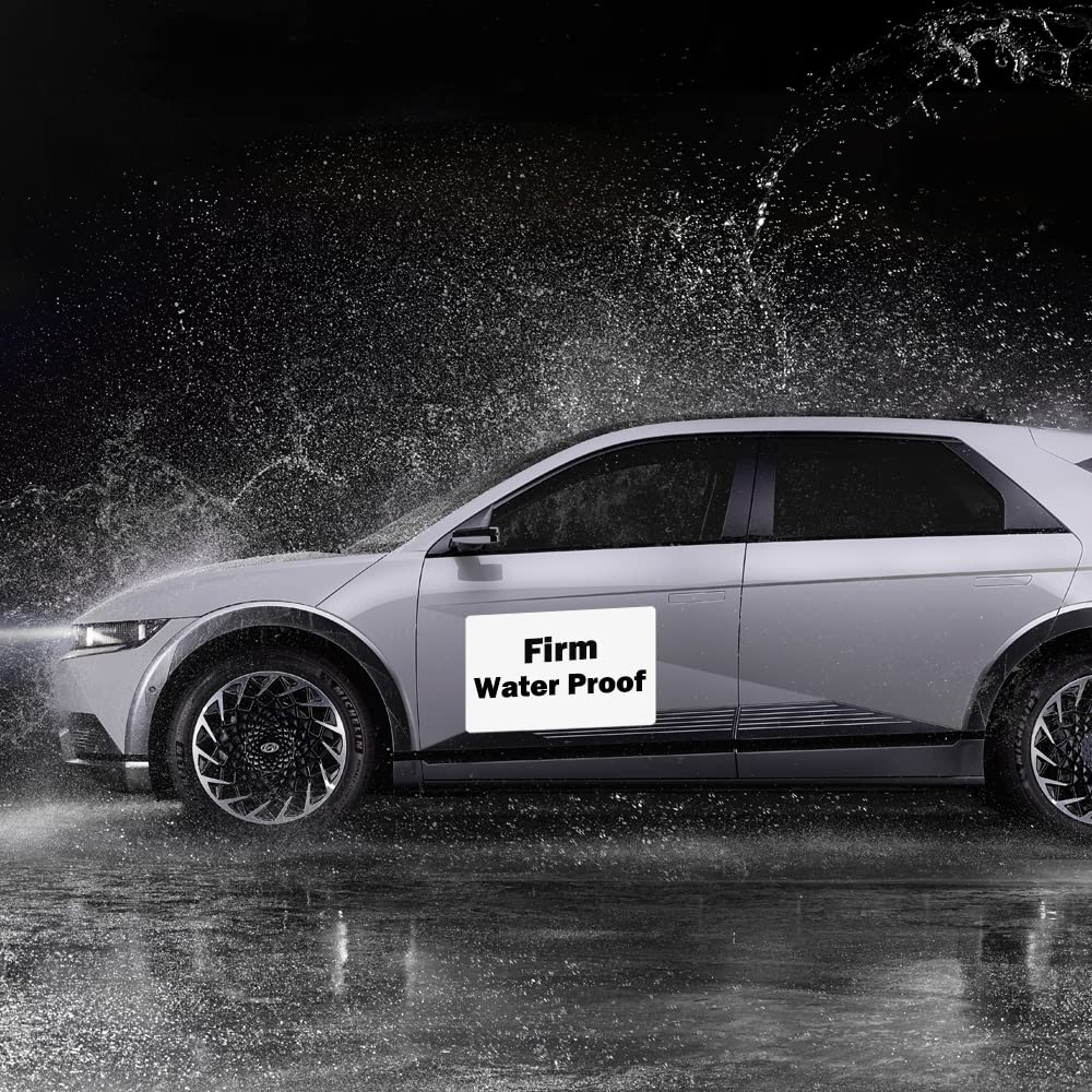 4 Pack Blank Magnetic Car Signs, Rounded Corners Blank Car Magnet Set for Advertise Business, Cover Company Logo (for HOA), Prevent Car Scratches and Dents (12"X 17",11.7" x 8.27") KATISHYRO