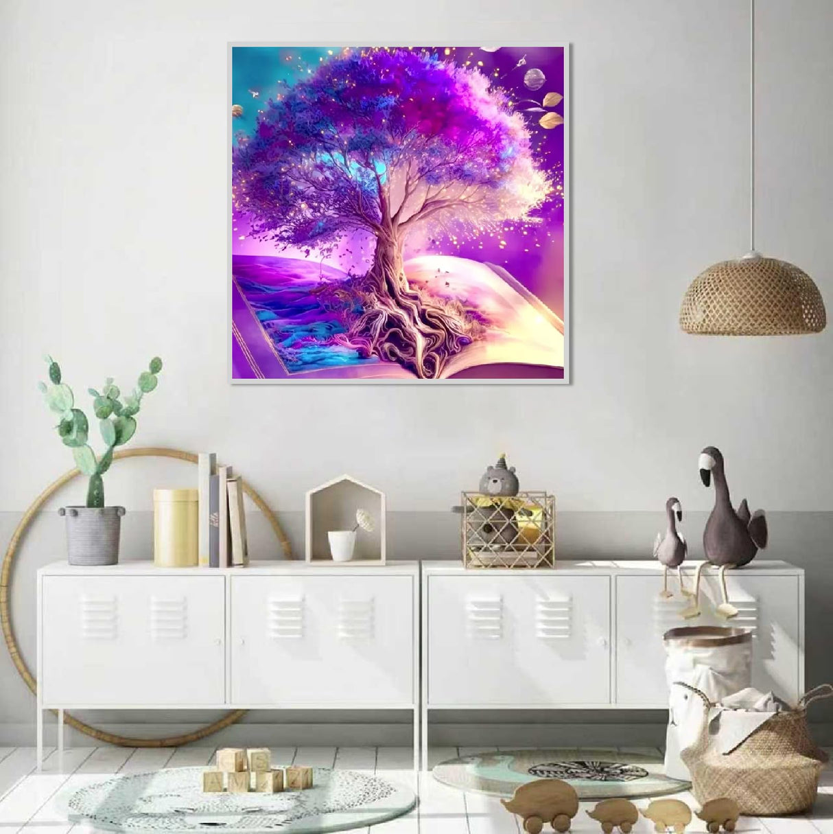 JFYHAB Tree of Life Diamond Painting Kits - DIY Christmas Book Diamond Art Kits for Adults Beginners, Book Tree Diamond Dots Gem Arts Painting Kit for Home Well Decor 12 x12 Inch JFYHAB