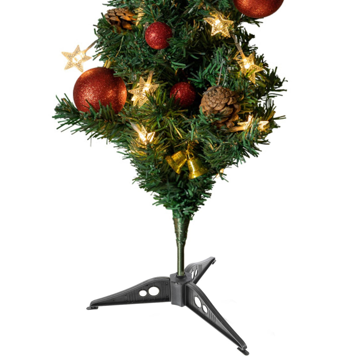 Garneck Christmas Tree Stand 7.5x7.4 Plastic Xmas Tree Base Stand Christmas Tree Legs Samll Xmas Tree Base Stand Holde Replacement Stand Holder Base for Artificial Xmas Christmas Tree Garneck