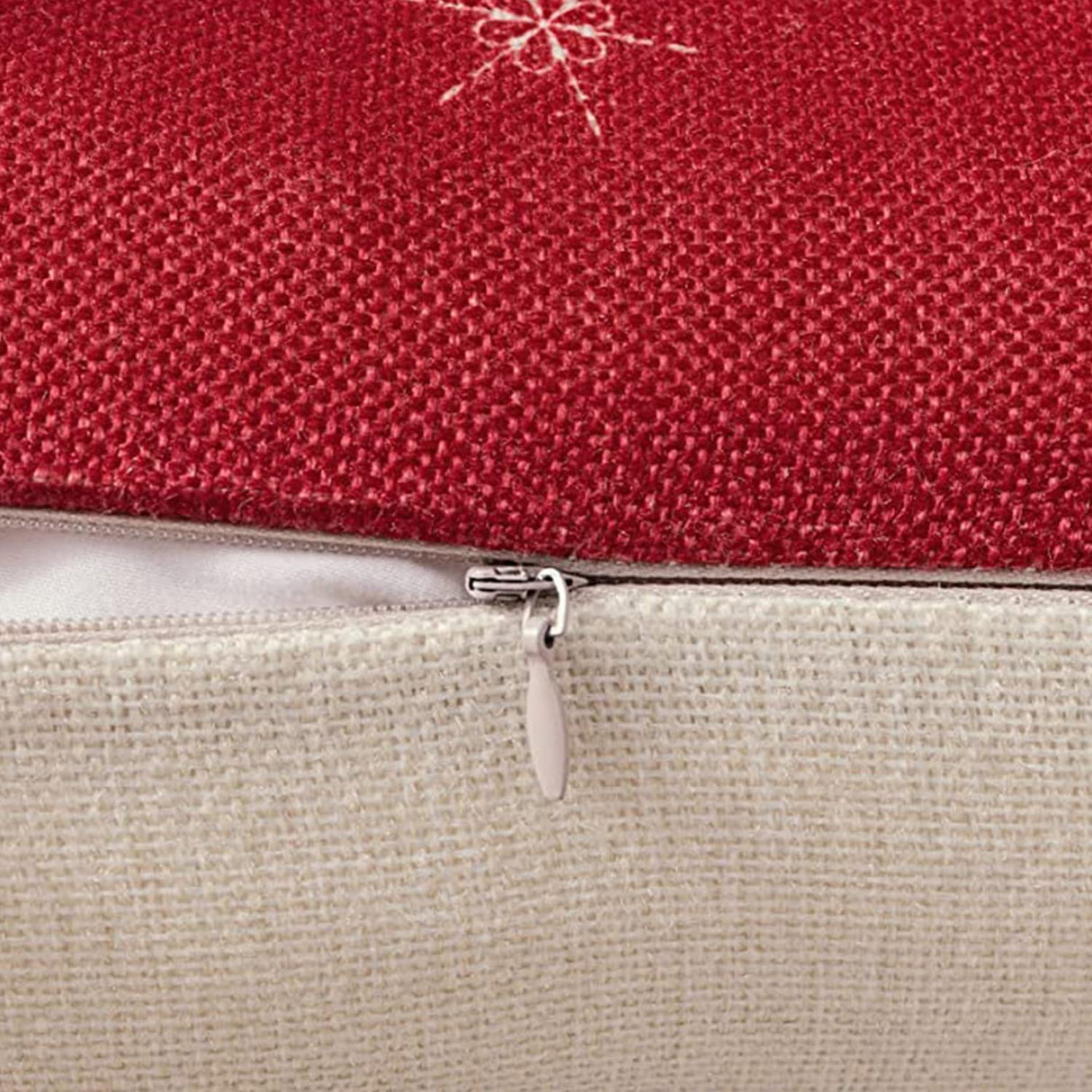 HOMMES Christmas Throw Pillow Covers 18 x 18 Inch Set of 4 Holiday Decorations Winter Decorative Cotton Linen Fabric Pillowcase for Christmas Home Sofa Couch Décor HOMMES