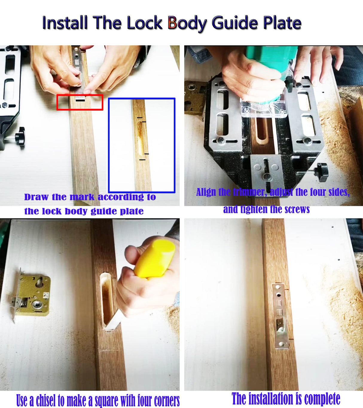 Aluminum Alloy Door Hinge Jig ,Door Hinge Hole Woodworking Hole Opener Slotting Locator ,Hinges for Wood Cabinet Kitchen Door Lock Installation ZMURED