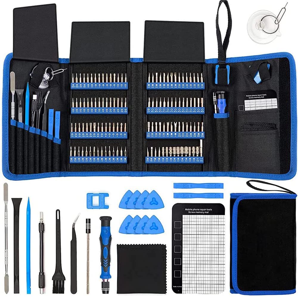 Pardarsey Screwdriver Sets 142-Piece Electronics Precision Screwdriver with 120 Bits Magnetic Repair Tool Kit Compatible For iPhone, MacBook, Computer, Laptop, PC, Tablet, PS4, Xbox, Nintendo Pardarsey
