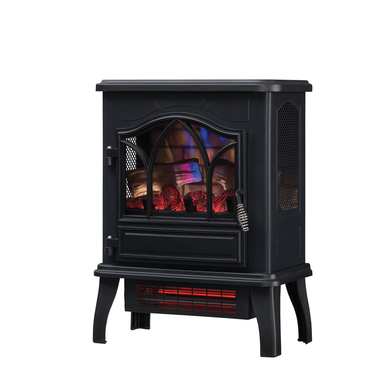 duraflame® 3D Infrared Quartz Electric Fireplace Stove Heater, Black Duraflame