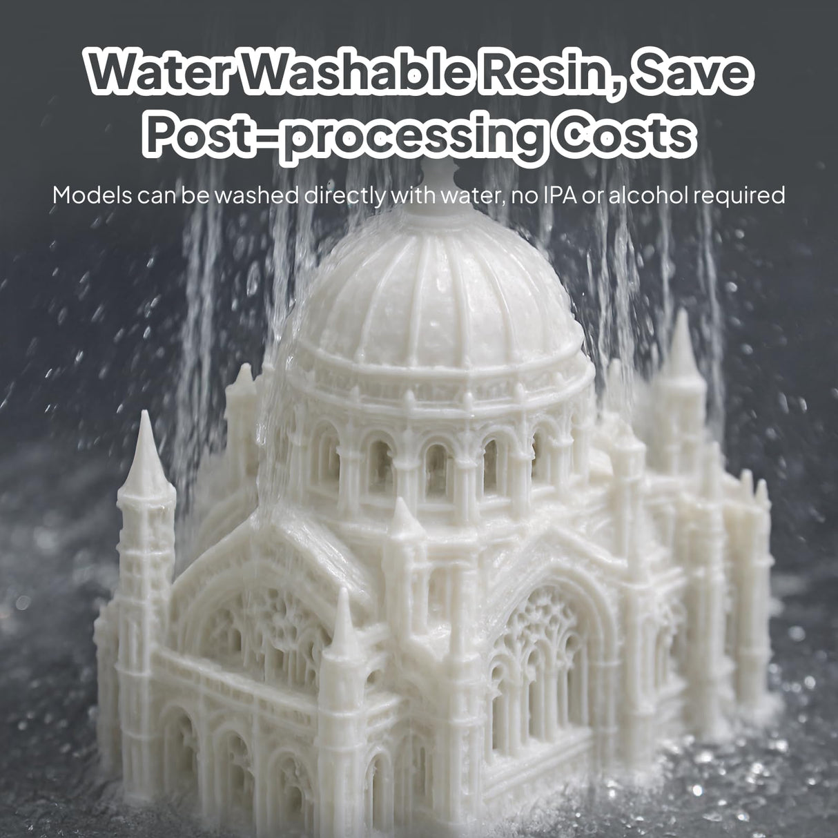 ELEGOO Water Washable 3D Printer Resin 1kg Clear Green, Rapid Precise Printing Resin 405nm Curing Resin for LCD 3D Printer ELEGOO