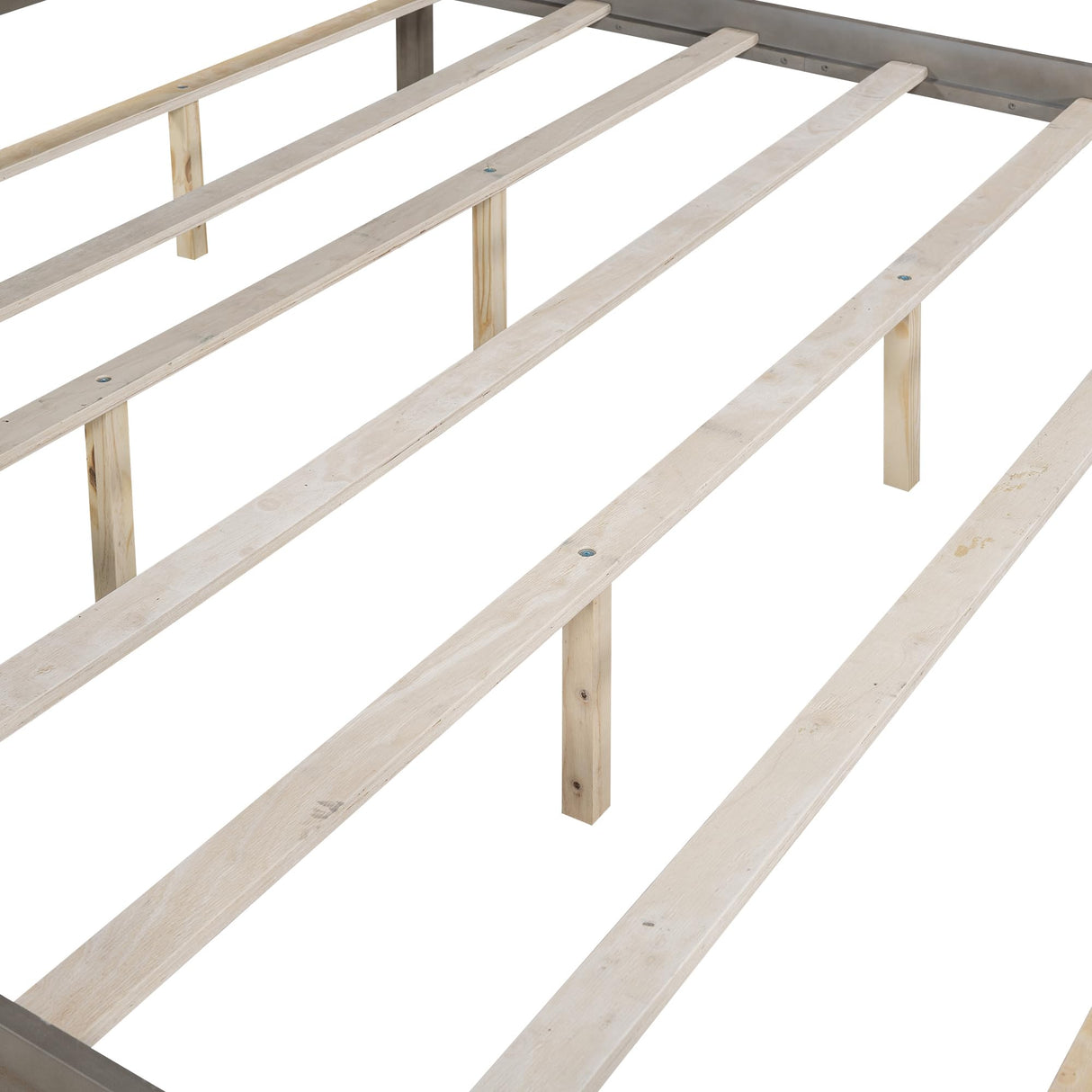 King Size Canopy Bed Wood 4 Posters Platform Bed Frame with Headboard and Slat Support Leg, for Kids Teens Adults(King, Brown Wash) Bellemave