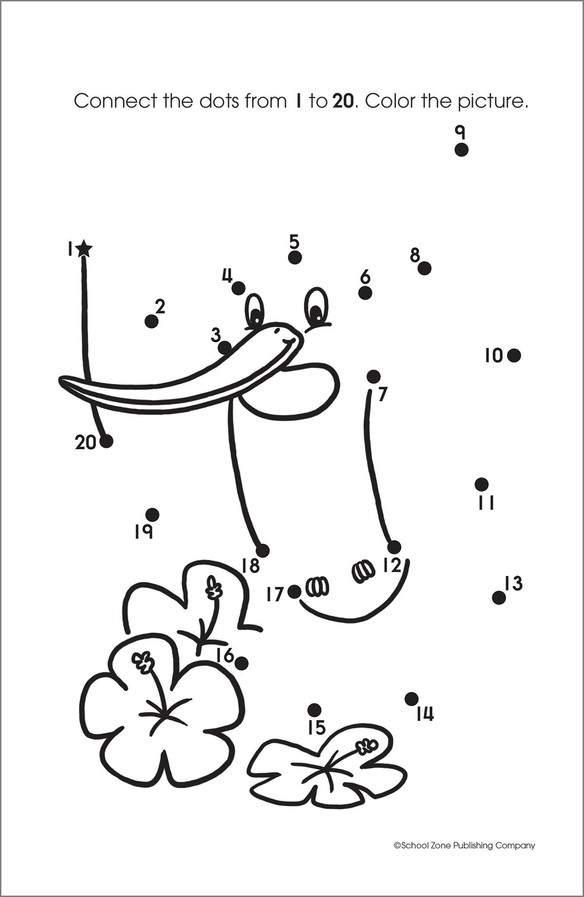 School Zone My First Dot-to-Dots Workbook: 48 Pages, Pre-K, Preschool, Kindergarten, Activity Pad, Connect the Dots, Numbers 1-25, Coloring, Ages 3 to 6 (Little Busy Book Series) School Zone