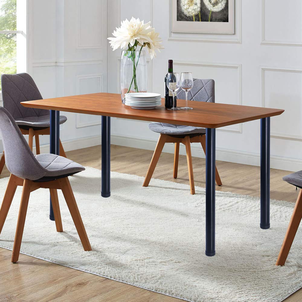 QLLY 32 inch Adjustable Tall Metal Desk Legs, Office Table Furniture Leg Set, Set of 4 (Black) QLLY