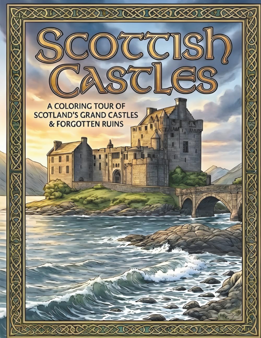 Scottish Castles: A Coloring Tour of Scotland’s Grand Castles & Forgotten Ruins Majosta