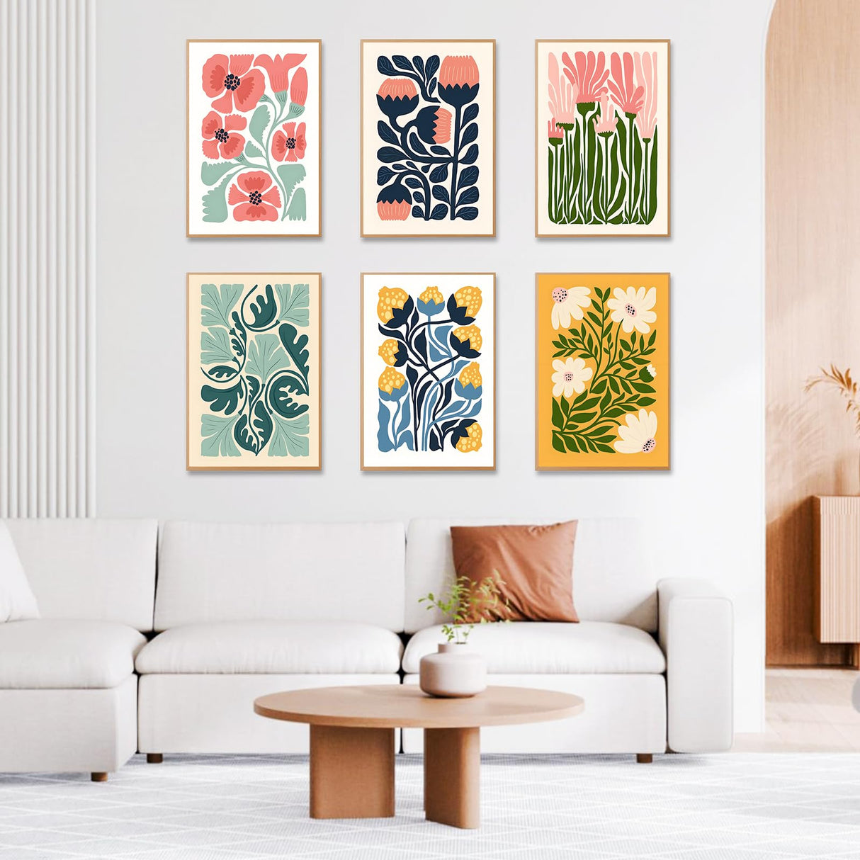 6 Pack Paint by Numbers Kit for Adults Beginner, Flower Adult Paint by Number Kits on Canvas, Easy Flowers DIY Acrylic Oil Painting by Numbers Kits, Perfect for Home Decor 8x12 Inch Okarina