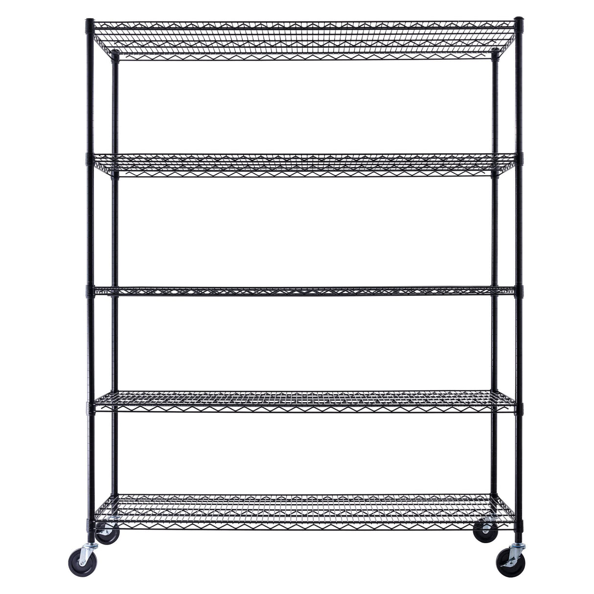60" x 24" x 72" Black 5-Tier Wire Shelving NSF 3000 LBS Max Capacity Heavy Duty Steel Storage Rack for Restaurant, Warehouse, Commercial, Industrial, Stimulate Living