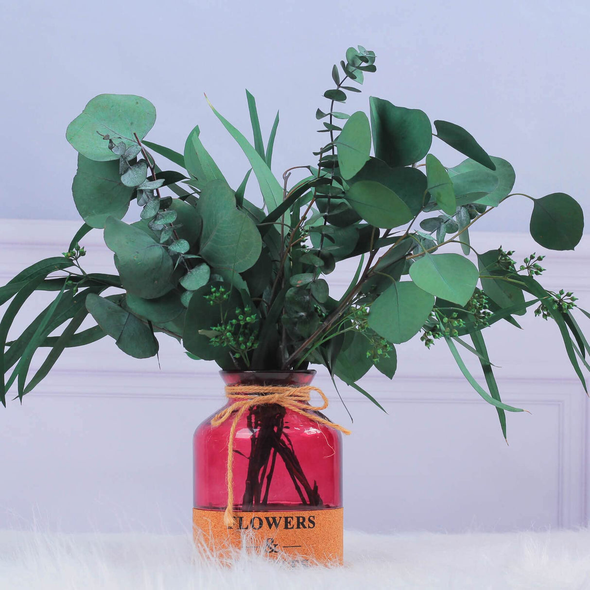 12 Pcs Mixed Real Dried Eucalyptus Leaves Stems - Preserved Eucalyptus Branches, Silver Dollar Eucalyptus, Seeded Eucalyptus Bouquets for Vase Floral Arrangements Wedding Greenery Decor Glicrili