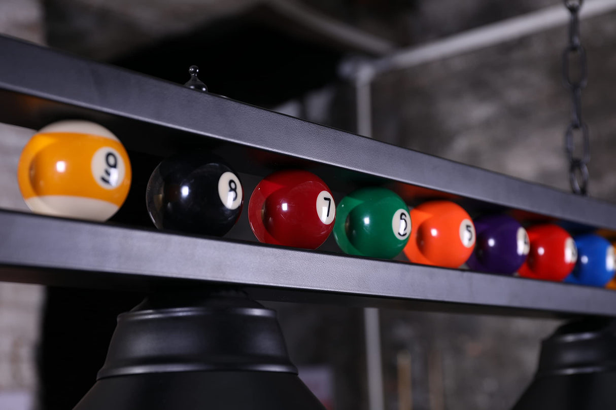 Wellmet 3 Light Billiard Pool Table Lights, 59" Pool Table Lighting for 7'-8' Table, Modern Kitchen Island Pendant Light with Matte Metal Shade, Billiard Light Fixture for Pool Table, Game Room Wellmet