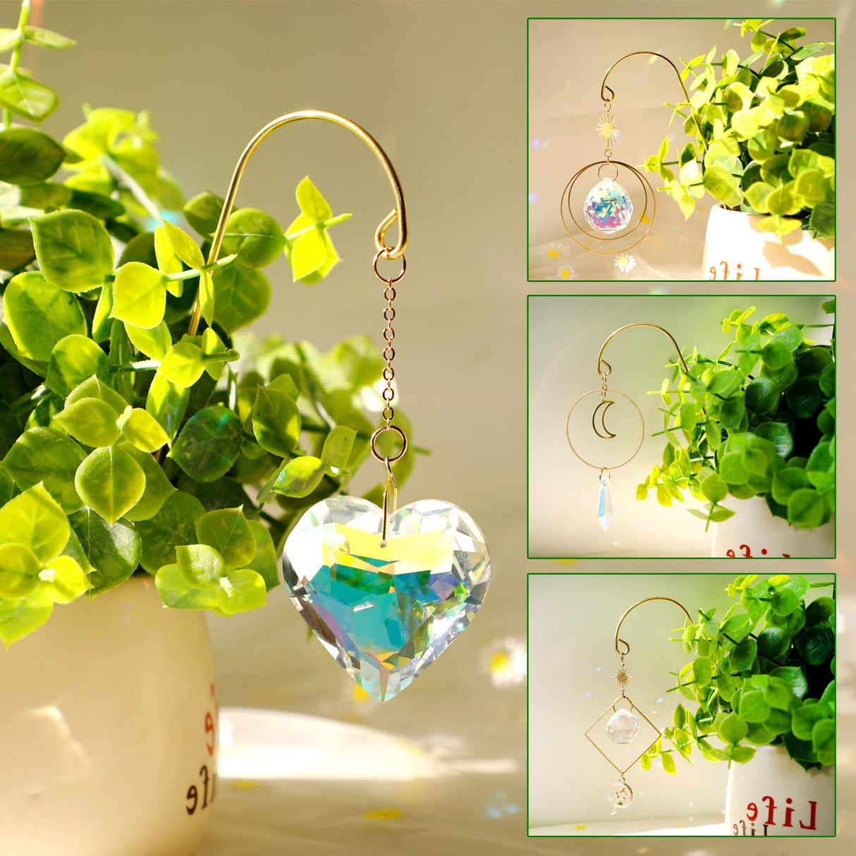 DIY Sun Catcher Kits for Adults, 260 pcs Crystal Suncatchers Making Suppliers for Garden Plant Windows Hanging Art and Crafts for Women Valentines Mother's Day Birthday Gifts Home Decor HYBEADS