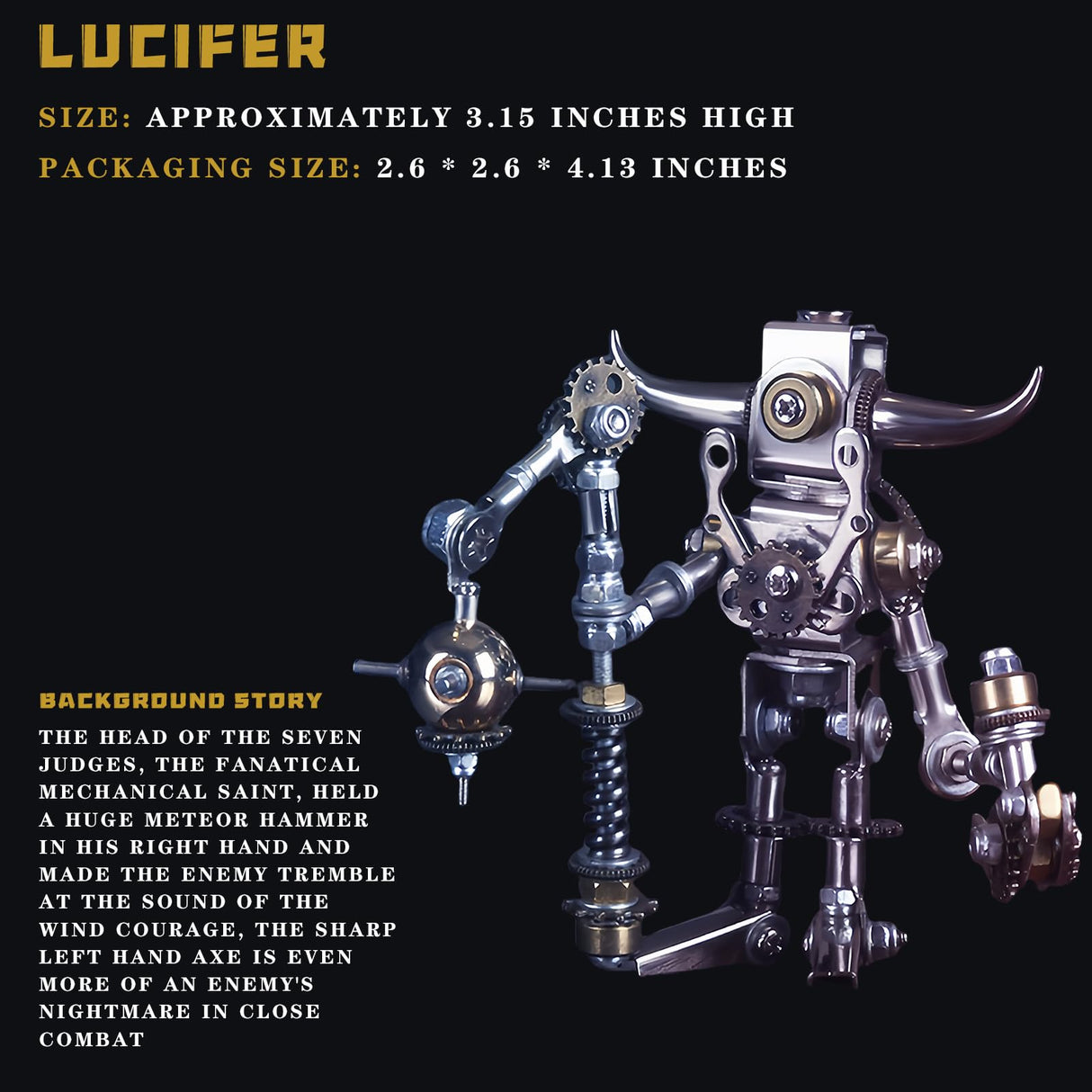 3D Metal Puzzle for Adults, Metal Model kit, combinable 3D Puzzle, 3D Mechanical Saint Puzzle, Fun DIY Assembly - The Best Gift for Men ZUNPINSPACE