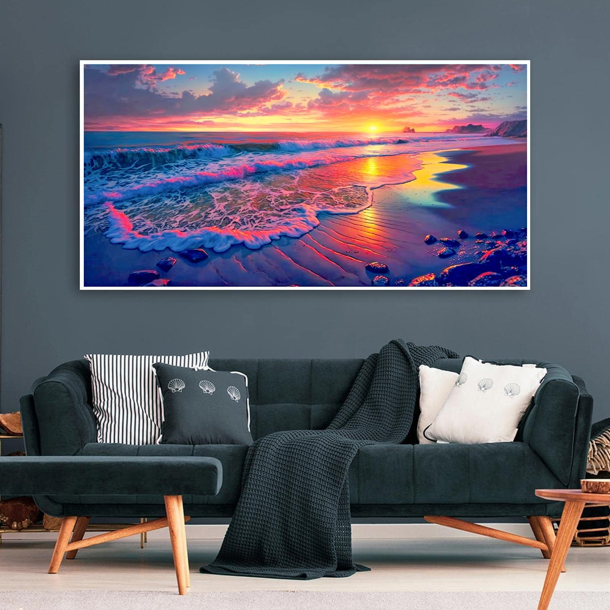 igoodom Large Diamond Painting, Landscape Large Diamond Art Kits for Adults, Full Drill Round Big Diamond Painting, DIY Gem Art and Crafts for Home Wall Decor Gift 27.5 X 15.7inch igoodom