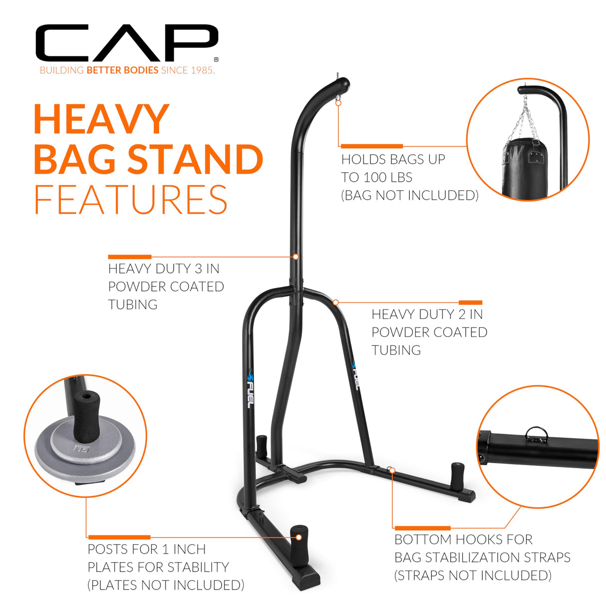 Fuel Pureformance Heavy Bag Stand - Black Fuel Pureformance