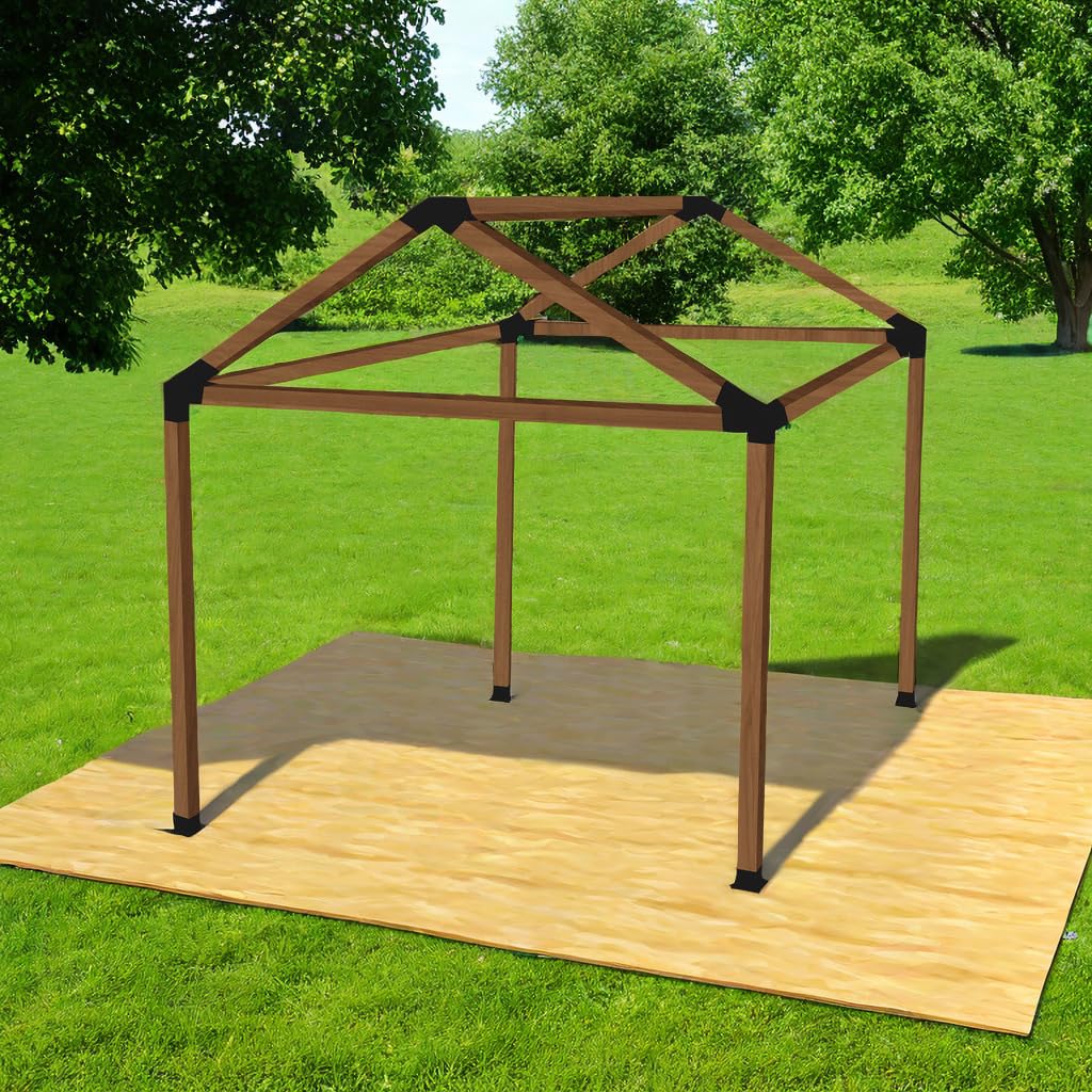 30° Slanted Pergola Kit for 4" x 4" Wood Pergola, DIY Wood Roof Pergola Brackets Kit, for Gazebo, Pergolas, Gardens, Wood Stand Sheds, Metal Gazebo Kits - with Screws Riyhch