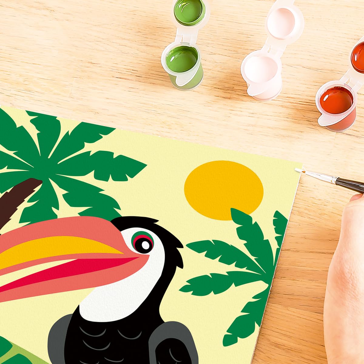 Ravensburger CreArt Toucan in Jungle Paint by Numbers Kit for Kids - 25970 - Painting Arts and Crafts for Ages 7 and Up Ravensburger