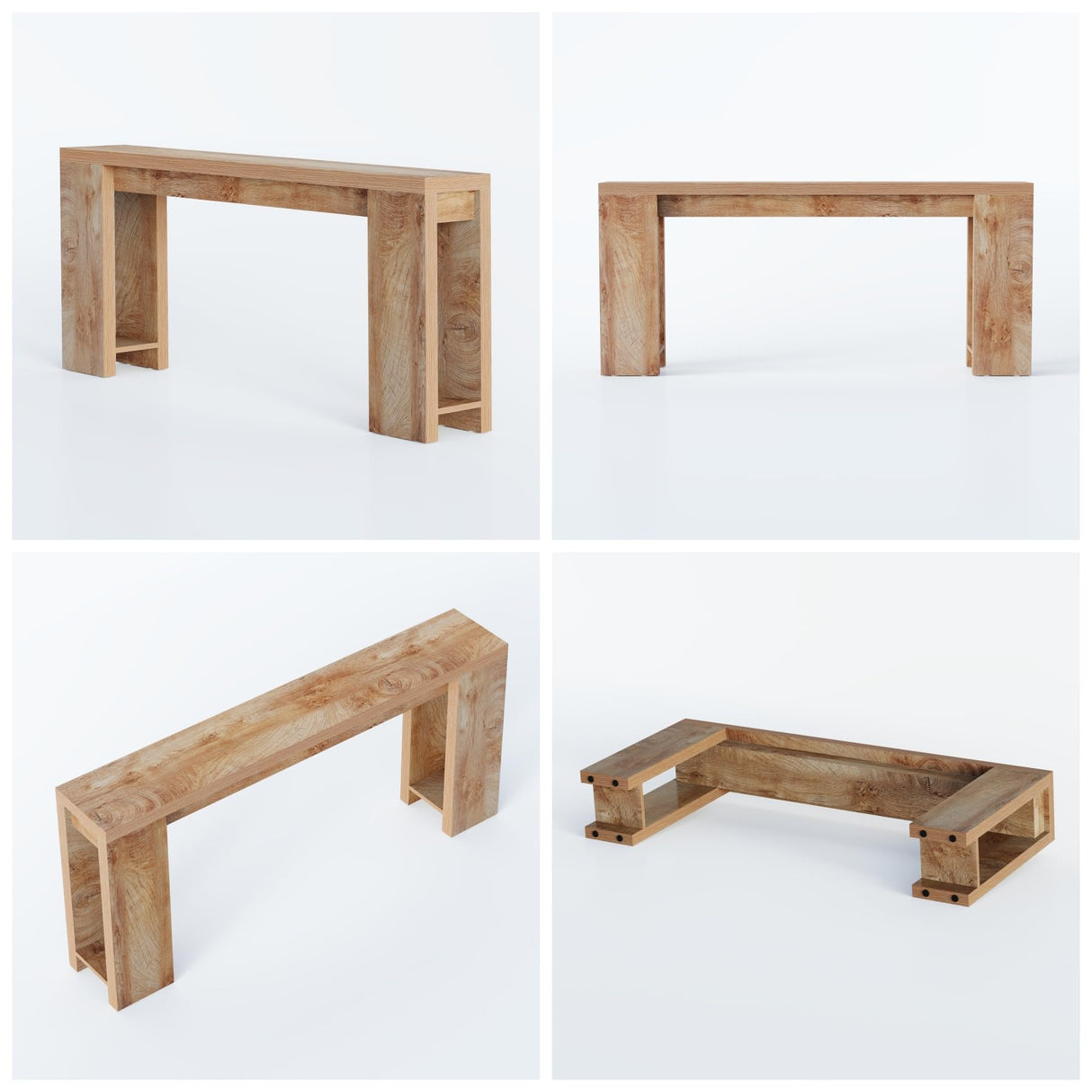 LITTLE TREE 70.9-Inch Long Console Table, Narrow Sofa Table Behind The Couch, Farmhouse Wood Console Table for Living Room, Entryway, Hallway LITTLE TREE