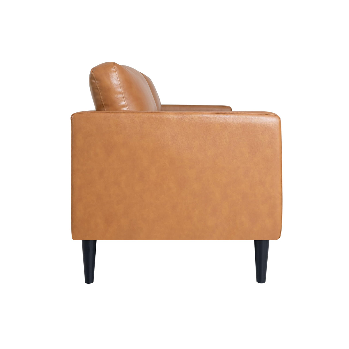 Naomi Home Marisa Genuine Leather Couch - Revel in Exquisite Leather Couch Opulence - Unparalleled Luxury Mid-Century Leather Couch – The Embodiment of Cozy Lounging and Contemporary Design, Tan Naomi Home