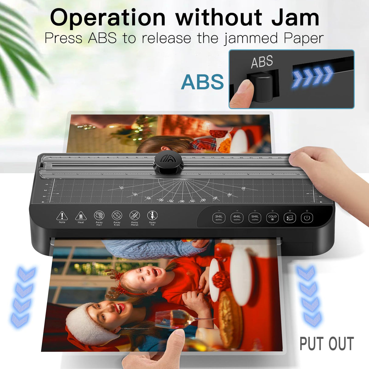 Raycial Laminator Machine A4, Laminating Machine with 50 Laminating Pouches, Hot and Cold Thermal Laminator, 4-in-1 Lamination Machine with 5 Laminating Modes and Auto-Off for Home Office School Use Raycial