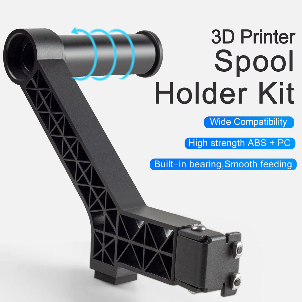 CREALITY Ender 3 Rotatable Filament Spool Holder Upgrade Built-in Bearing 3D Printer Bracket for Ender 3,Ender 3 V2,Ender 3 Pro,CR10,Ender 5,Ender 5 Pro,Ender 3 Neo,Ender 3 V2 Neo 3D Printers REDREX