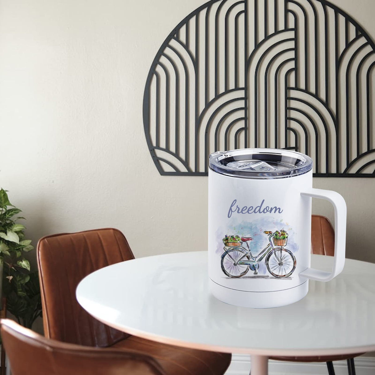 BetterSub 12oz Sublimation Tumbler Mugs with Handle and Sliding Lid, Display Box, Stainless Steel Coffee Camping Mugs Double Wall Vacuum Insulation Sublimation Blank, 12 Packs White BetterSub