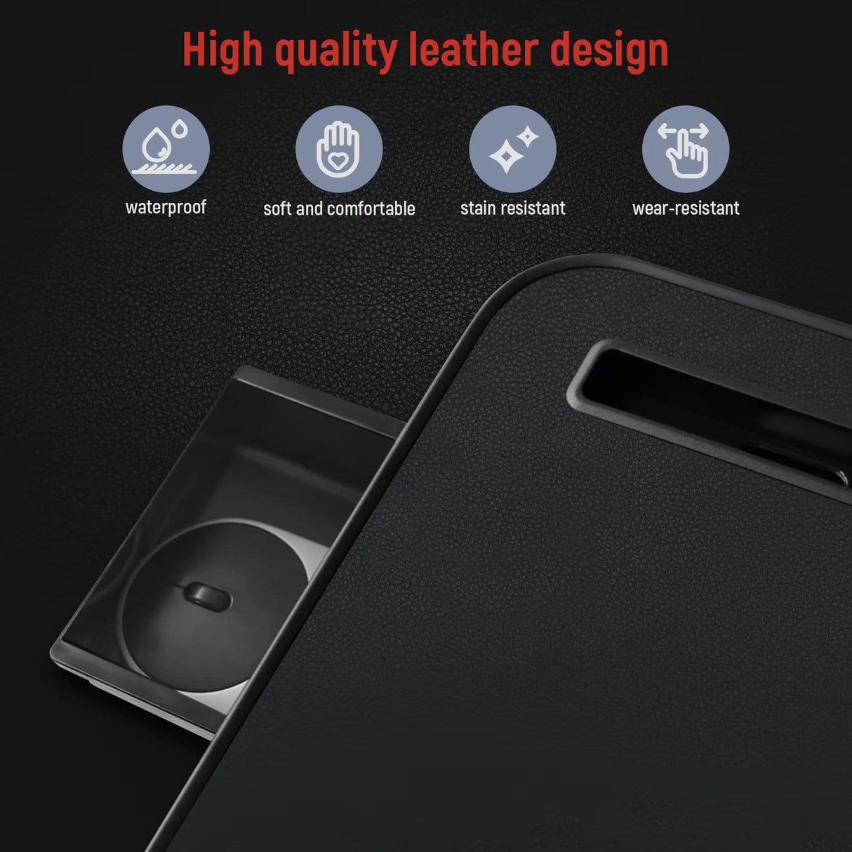 Laptop Desk for Bed, Lap Desks Trays with Double Storage Drawers, Adjustable Premium Leather Laptop Stand with Extra Drawstring Bag, Foldable Lap Table for Eating, Working, Writing and Drawing KLEAR