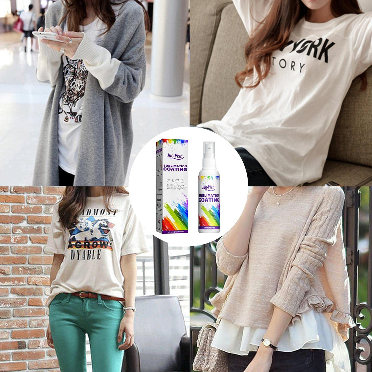 Hulzogul 100ml Sublimation Coating Spray, Coating Spray Clothing Clear Spray Sublimation Cotton Sublimation Protection Coating Spray for All Fabrics Including Polyester Fibre Canvas Hulzogul