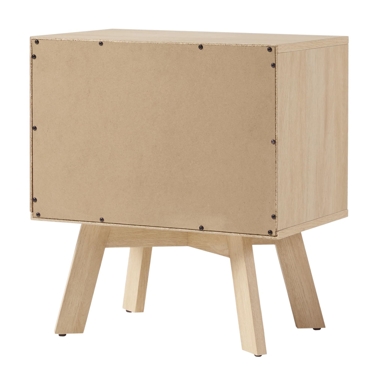 Walker Edison Mid-Century Modern 1 Nightstand Bedroom Storage Drawer and Shelf Bedside End Table, 21 Inch, Coastal Oak Walker Edison