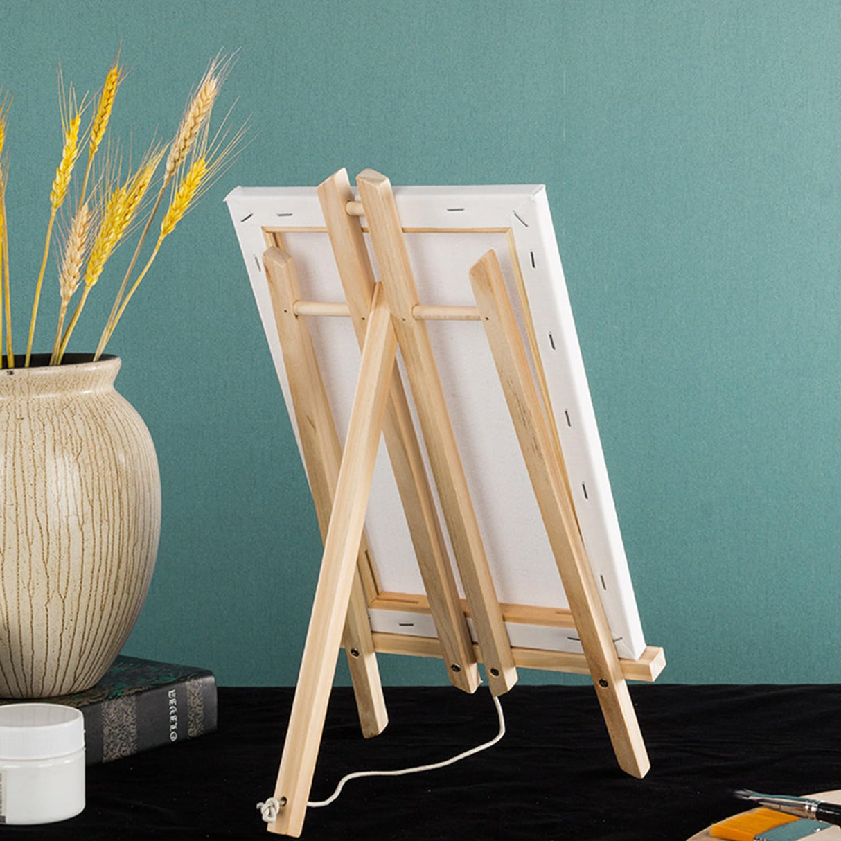 Tosnail 6 Pack 16" Art Easel Stand Tabletop Wooden Display Stand Photo Holder Display Stand for Artist, Students, Adults, Kids Painting Tosnail