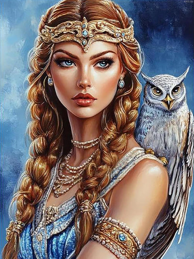 KAYEIUU 5D Greek Goddess Diamond Art Kits for Adults DIY Round Full Drill Diamond Paintings Gem Art for Beginners Home Wall Decor 12x16 Inch