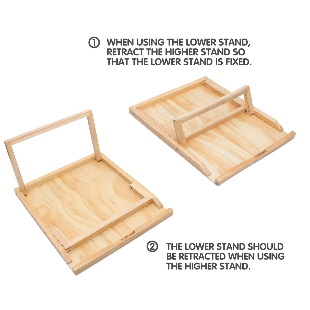 LAVIEVERT Jigsaw Puzzle Easel Bracket, Wooden Puzzle Holder Stand with 2 Adjustable Tilt Angles for 1000 / 1500 Pieces Puzzle Board - Comes with No Puzzle Board LAVIEVERT