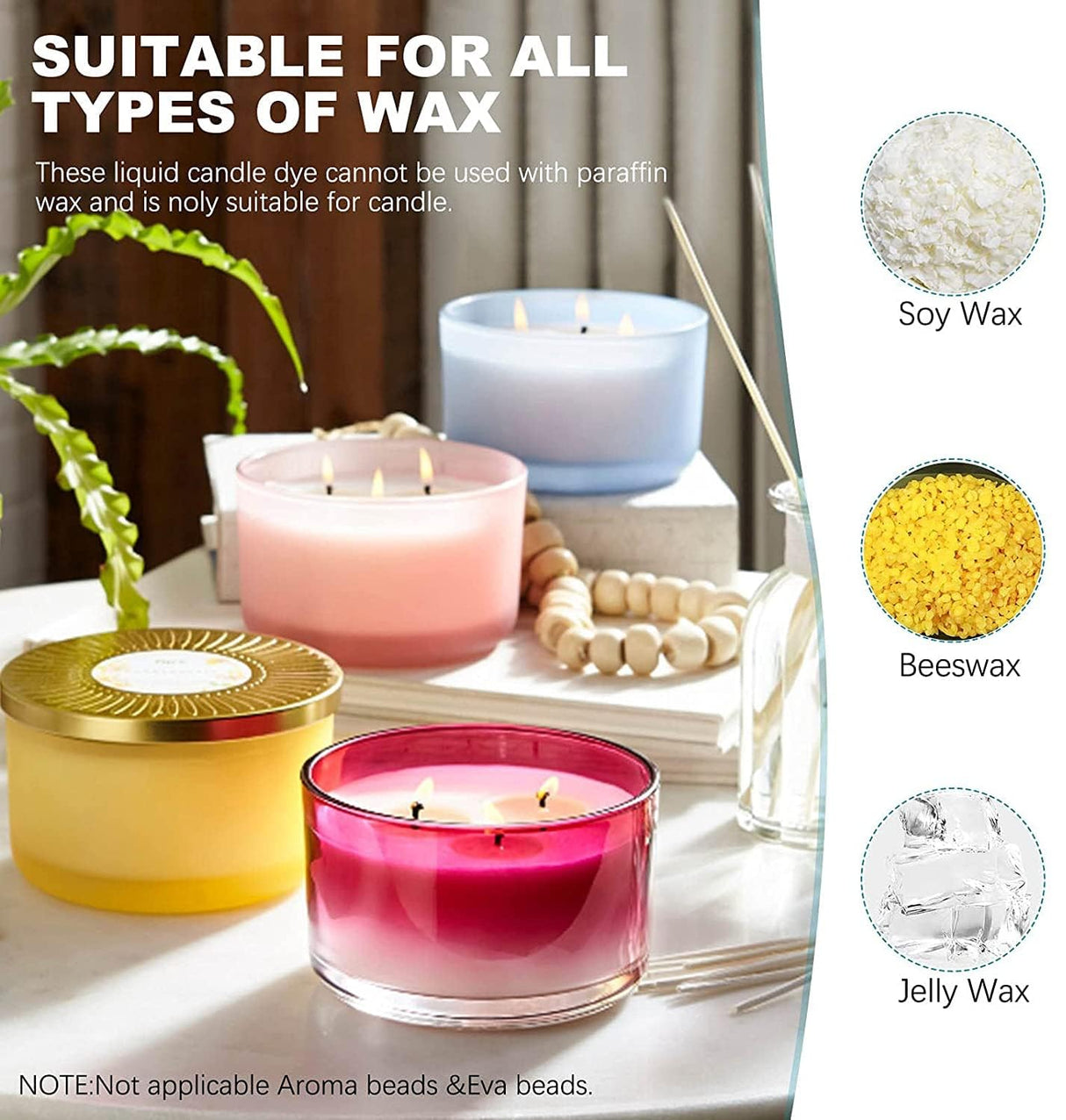 YRYM HT Candle Dye - 7 Colors Candle Making Liquid Dye,Candle Color Dye Set for Candles Making(7 Bottle) YRYM HT