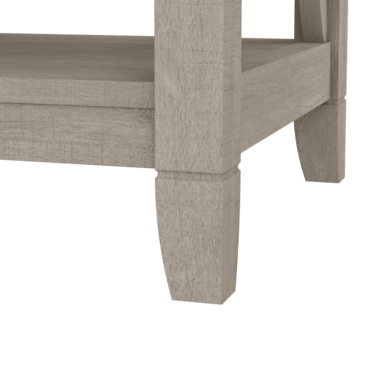 Bush Business Furniture Key West 5-Shelf Bookcase with X Pattern Accents in Washed Gray Bush Business Furniture
