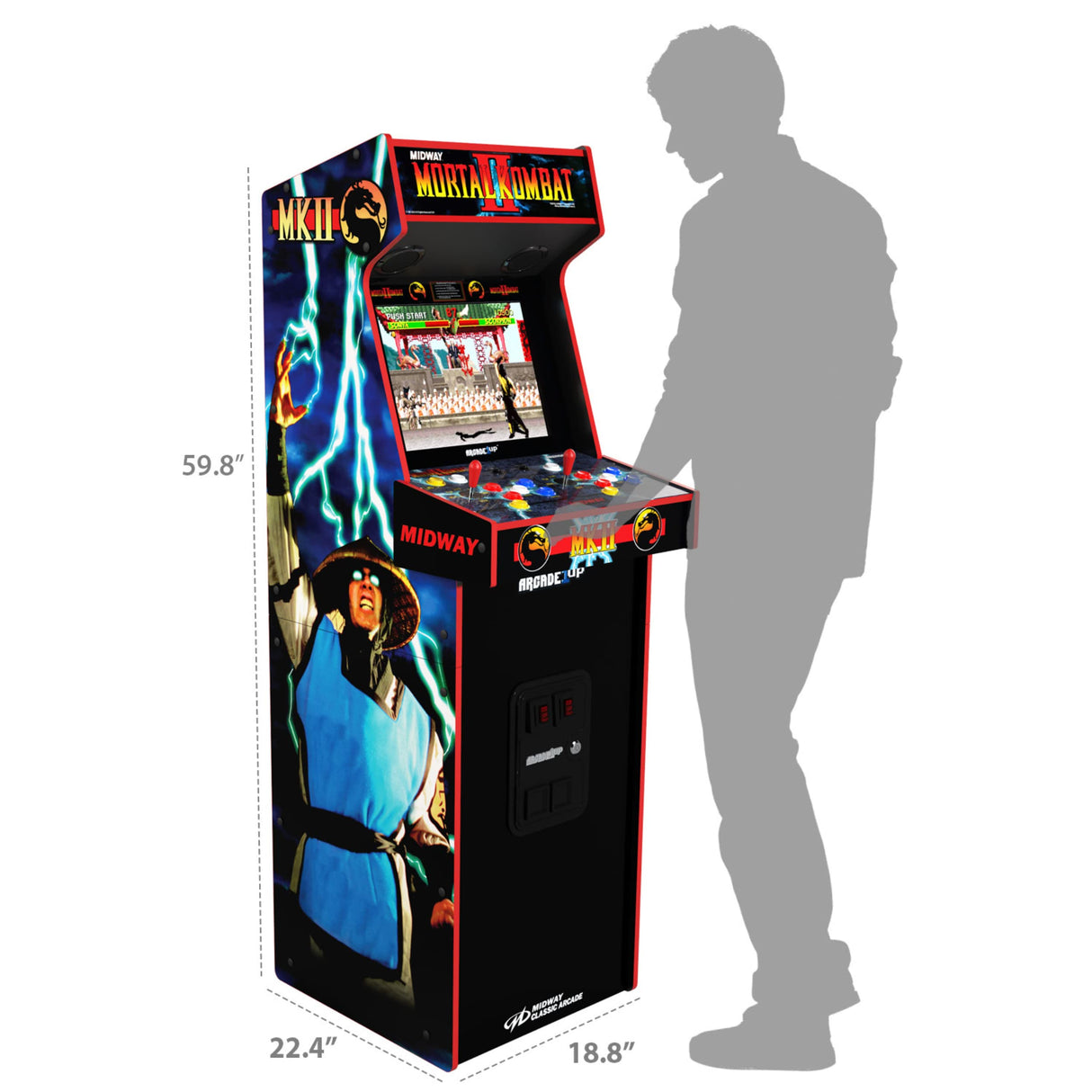 Arcade1Up Mortal Kombat II Deluxe Arcade Machine ARCADE1UP