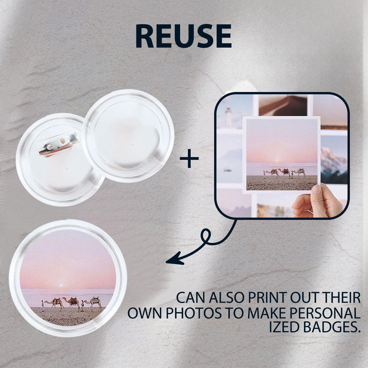 20 Pack Clear Button Pins 1.5 inch DIY Button Pins Kit Make Your Own Acrylic Buttons with Sublimation Button Maker Set for for Christmas Craft Supplies DIY Badges School Projects NIIIYTYB