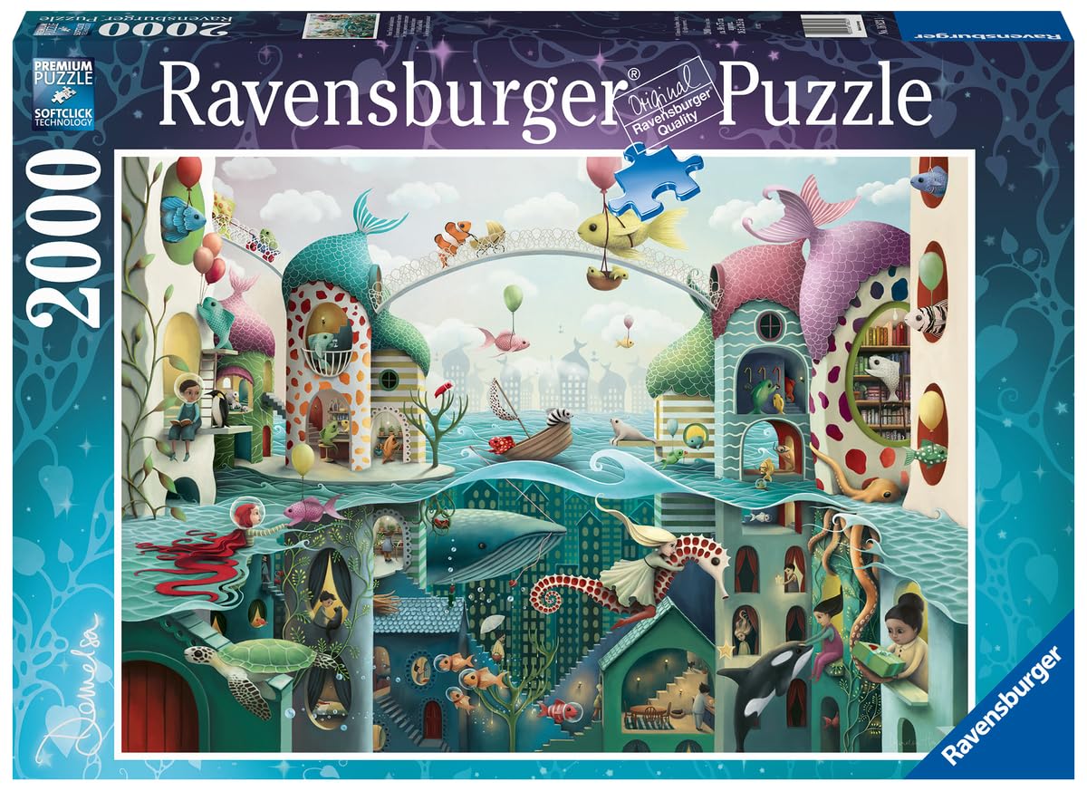 Ravensburger If Fish Could Walk 2000 Piece Jigsaw Puzzle - Unique Artisan Design | Softclick Technology Engaging Family Activity | Climate Pledge Friendly Ravensburger