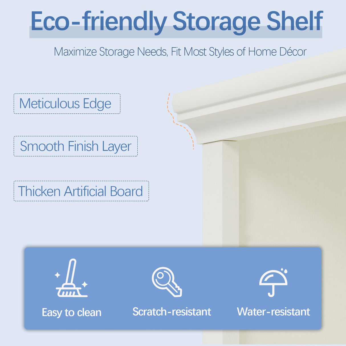 Blini 3-Shelf Tall Bookcase in White - Stylish Wooden Storage Solution for Home & Office blini