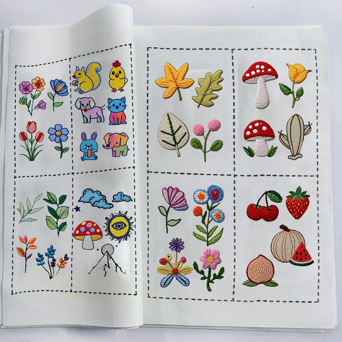 Zhenqing StitchCraft Complete Embroidery Book Kit – 200+ Patterns, 24 Threads, Hoop, Fabric & Tools – Beginner to Advanced DIY Stitching Set with English Guide Zhenqing