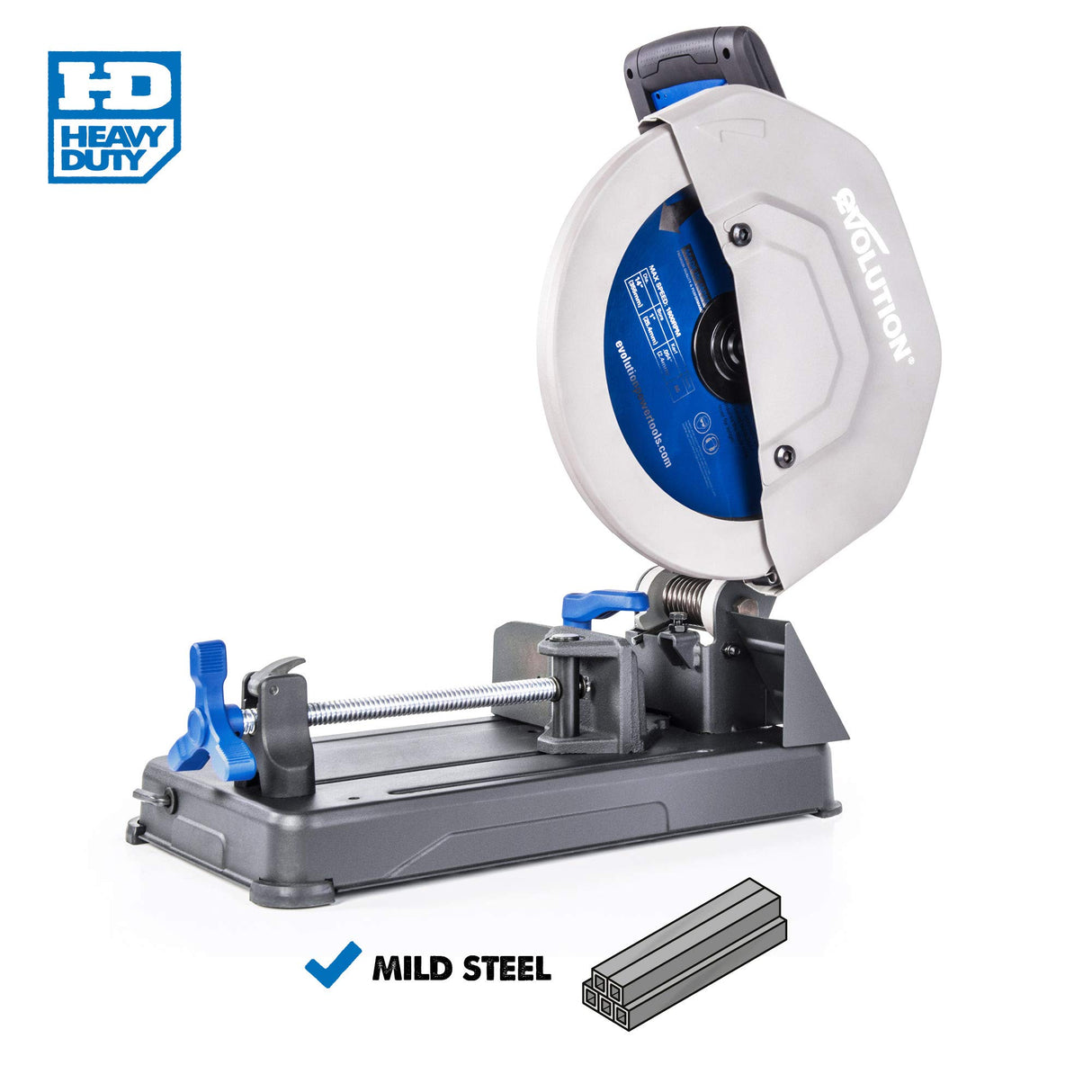 Evolution S355CPSL – Heavy Duty 14 Inch Metal Cutting Chop Saw W/ 14 Inch Carbide-Tipped Blade | Dry Cut Saw | Miter Saw 45° | Chop Saw For Cutting Metal – Accurate. Powerful. Reliable Evolution