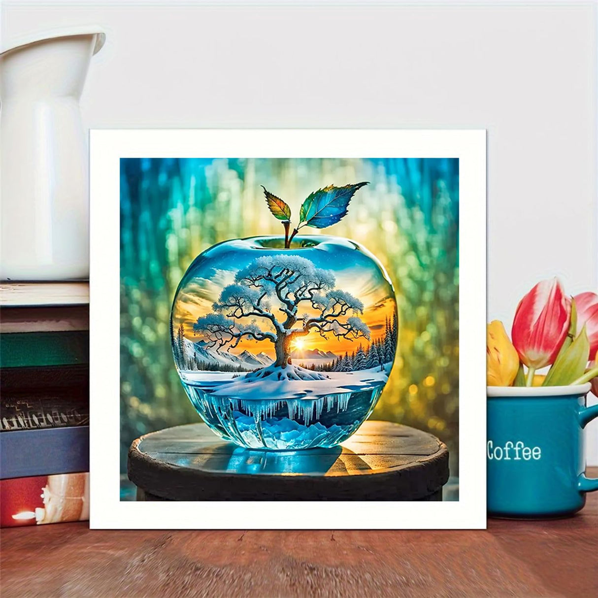 TOPMCYSG Tree of Life Diamond Art Kits for Adults,Round 5D Diamond Painting Kits for Beginner,DIY landscape Gem Painting Kit for Adults,Full Drill Diamond Dots Paintings Picture for Home Decor 14x14in TOPMCYSG