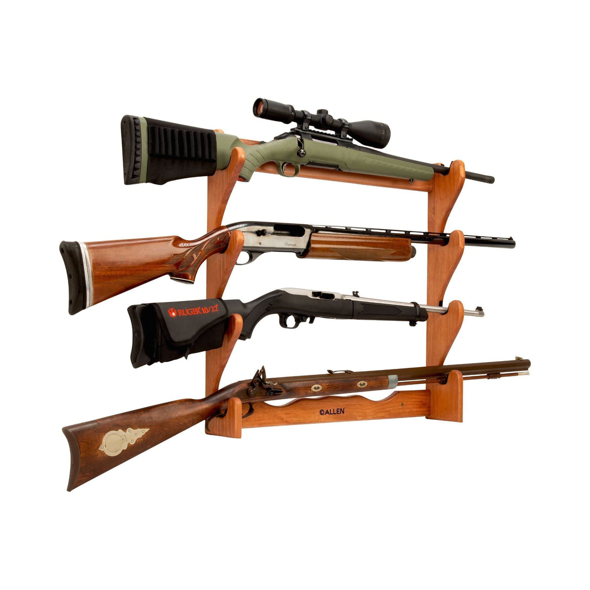 Allen Company unisex adult 4 Gun Collector Gun Rack, Wood, One Size US Allen Company