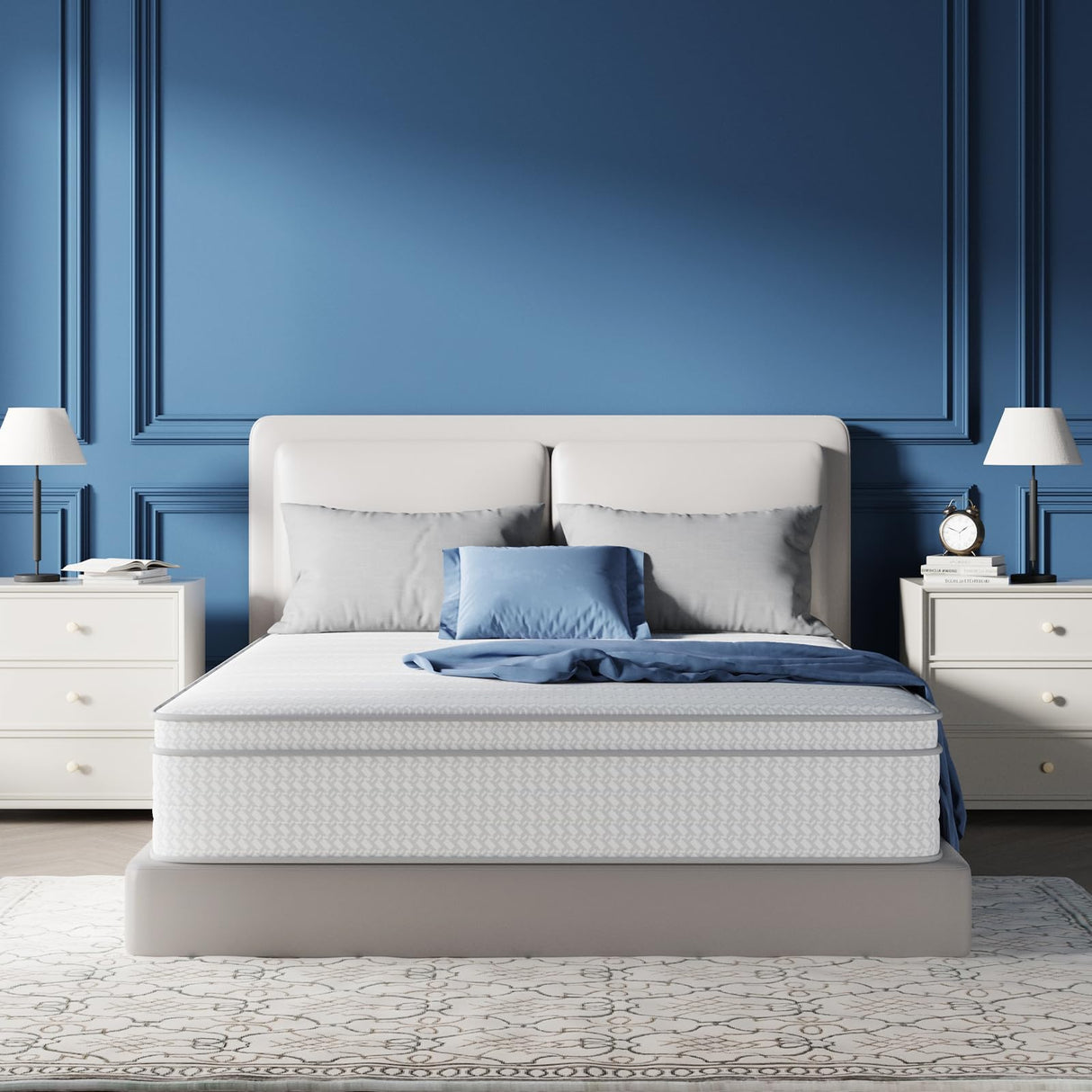 Avenco 10 Inch Queen Mattress, Hybrid Mattress in a Box with Smarts™ Coil Individually Pocket Spring, Medium Firm Mattresses with Memory Foam for Pressure Relief,CertiPUR-US Certified for Adults Avenco