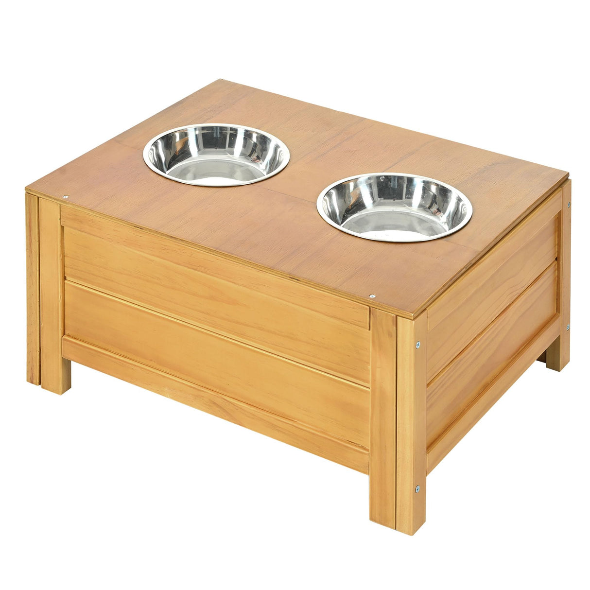 Large Dog House Outdoor, Wood Dog House with Feeding Bowls and Storage Box, Waterproof Roof Doghouse Suitable for Medium Large Dogs - 51.18" L x 43.7" W x 37" H Runave